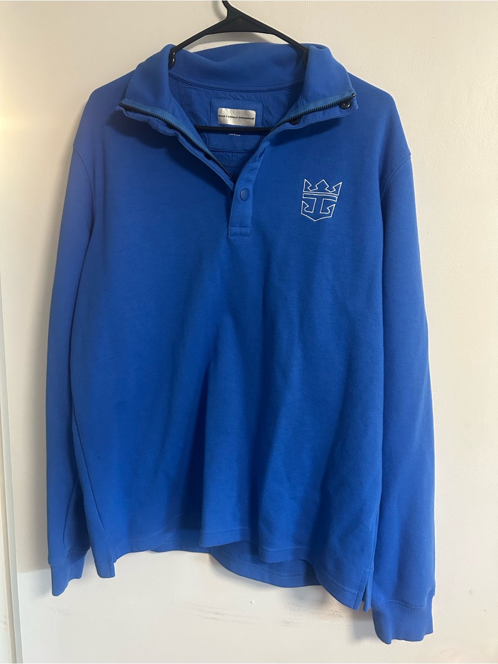 Royal Caribbean Blue Quarter-Zip Pullover Sweater